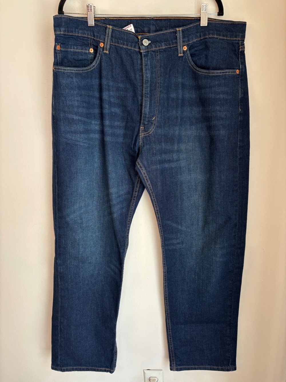 Levi’s Men's Dark Blue 505 relaxed Denim Jeans Classic Straight Fit 38x30 NWT